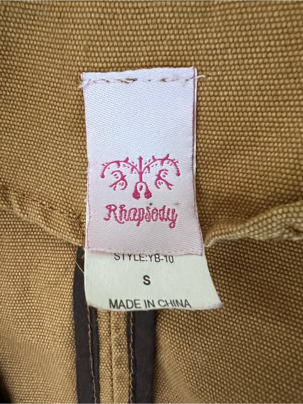 Rhapsody Y2K Beaded Lace Applique Canvas Jacket Boho Small Cotton - Picture 8 of 14